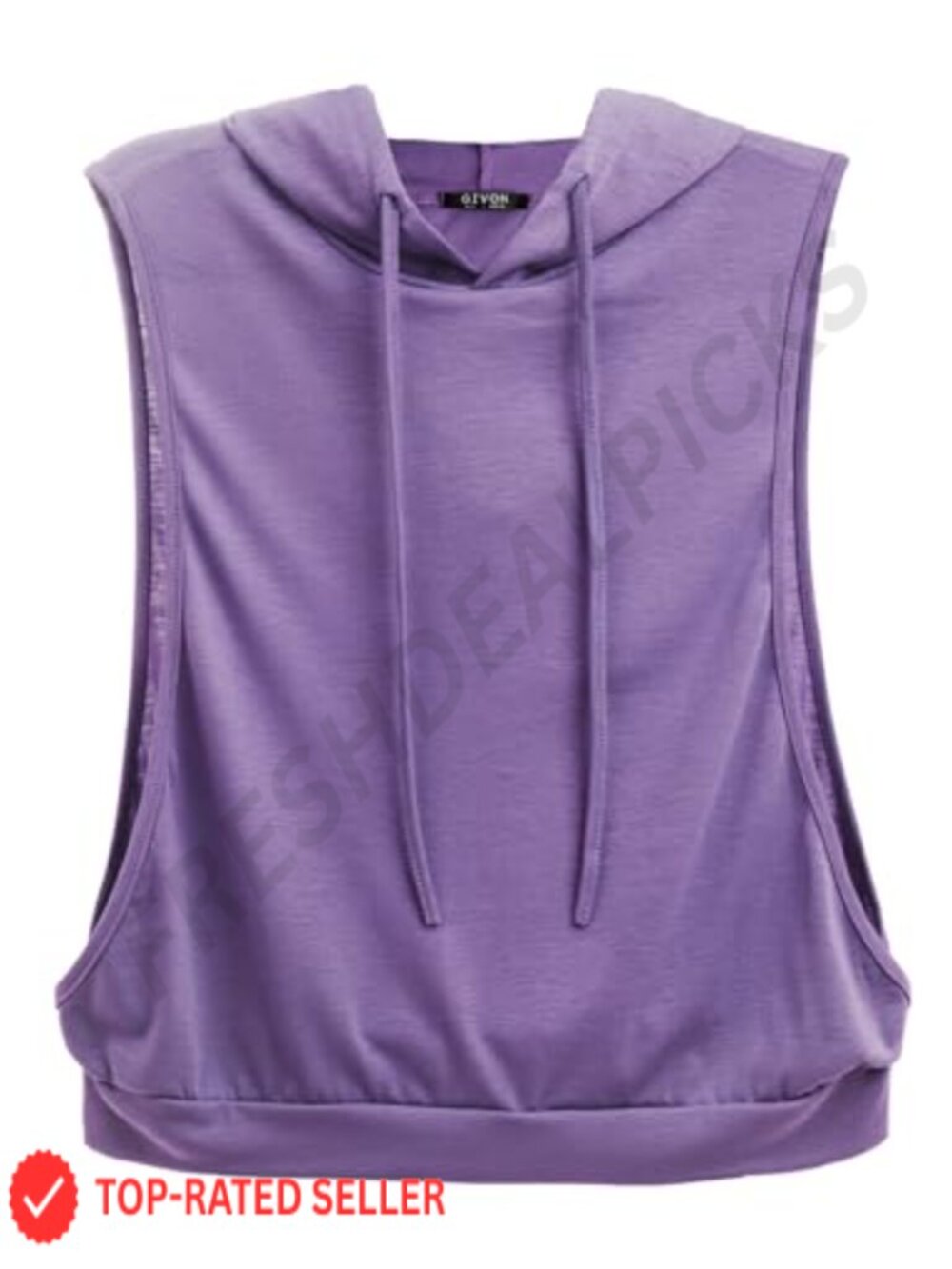 Womens Sleeveless Hoodie Crop Tank Top Workout Sweatshirt Activewear